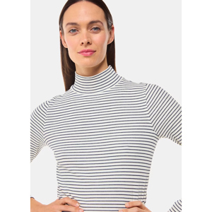 Whistles Ivory Stripe Rib Detail Polo